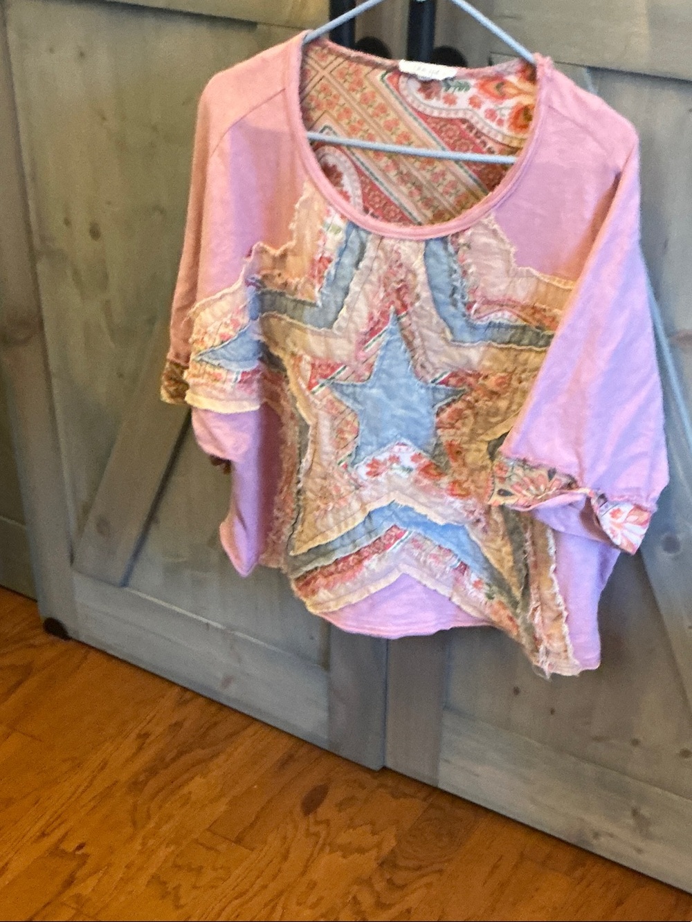 Oli & Hali Pastel Pink Star Patchwork Sweatshirt